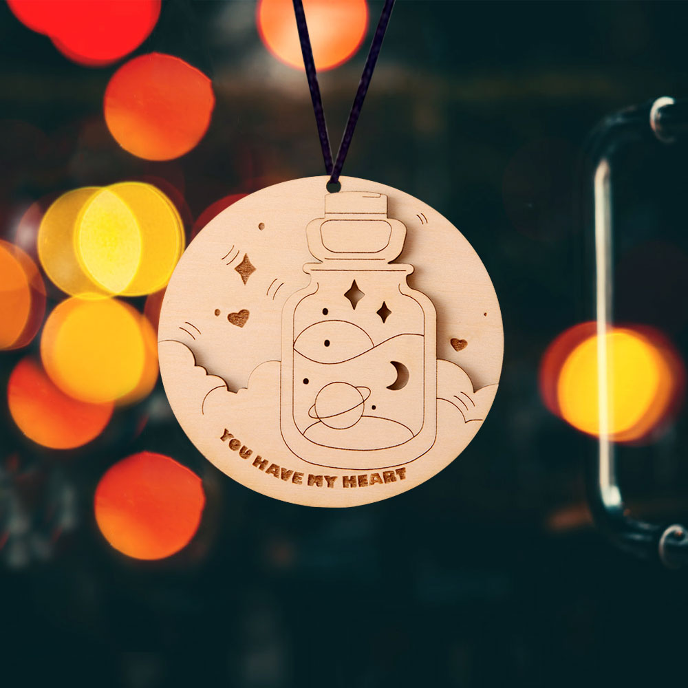 Drift Bottle Disc Ornament