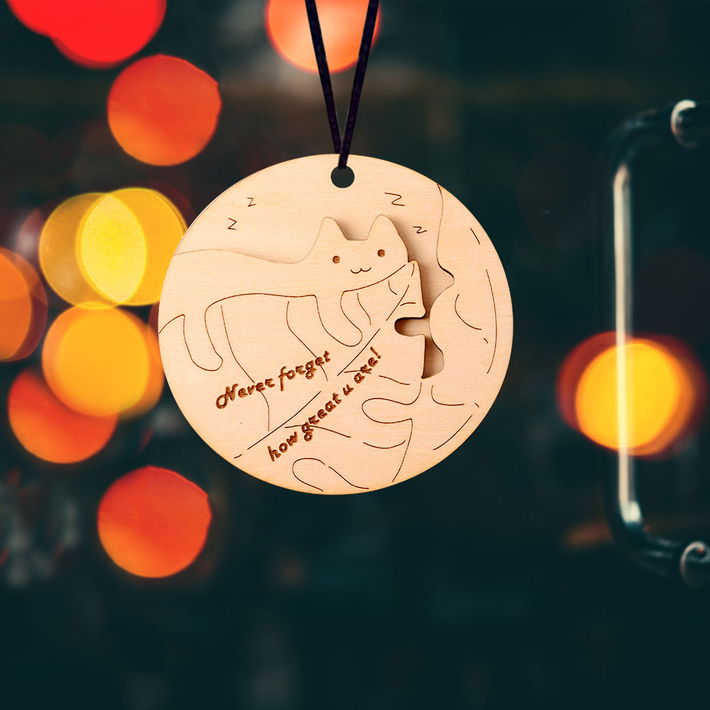 Cat Disc Ornament