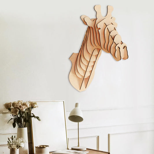 Giraffe Head Hanging Wall Decor