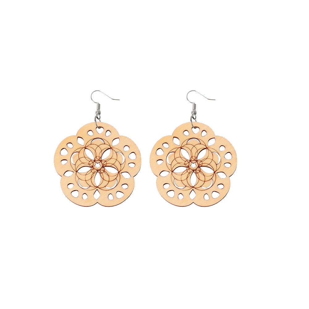 Geometric Wooden Earrings