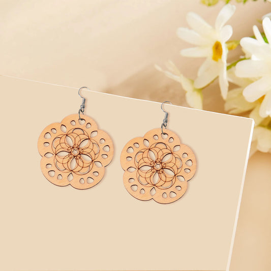 Geometric Wooden Earrings