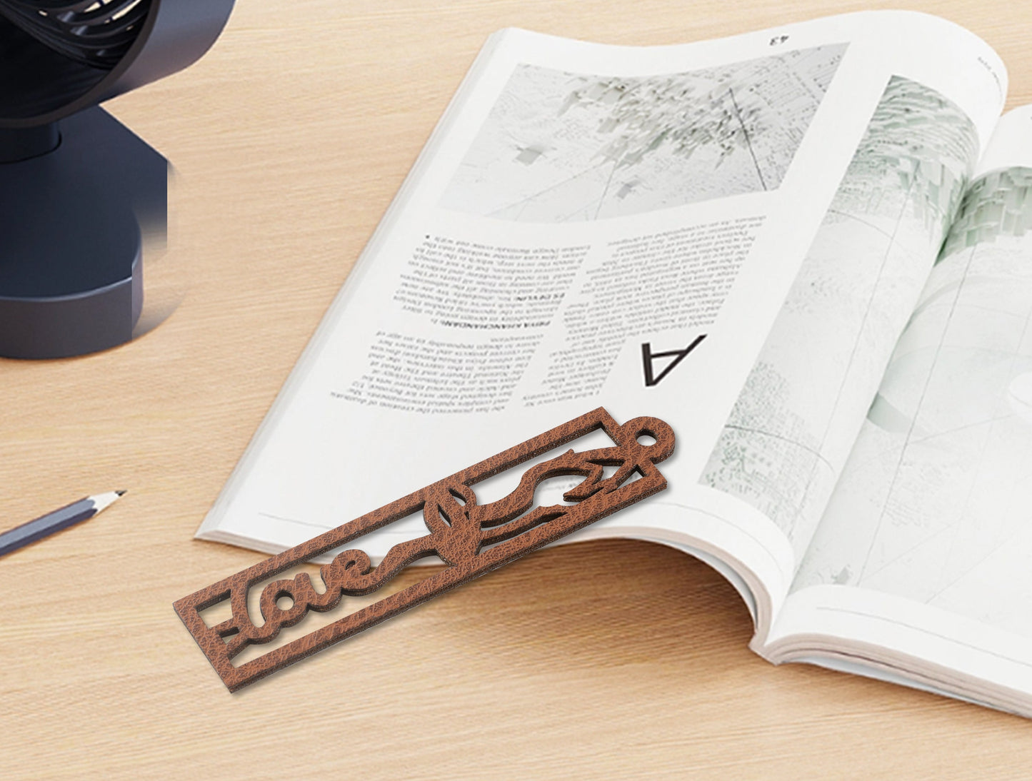 Leather bookmark 1