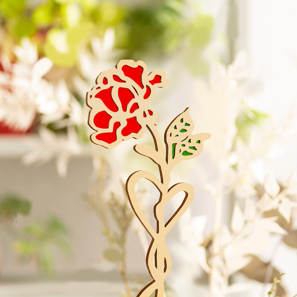Rose Flower Wooden