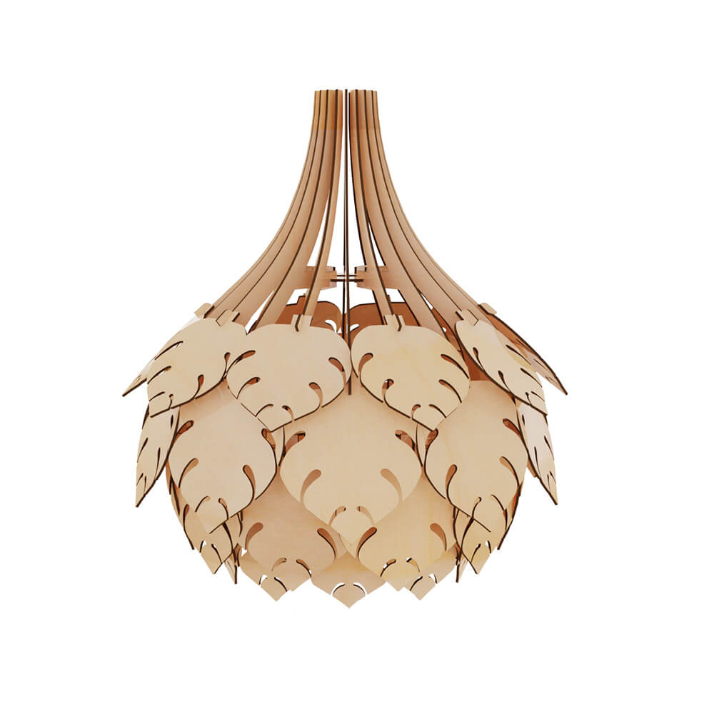 Wooden Assembled Lamp 7 - Leaves
