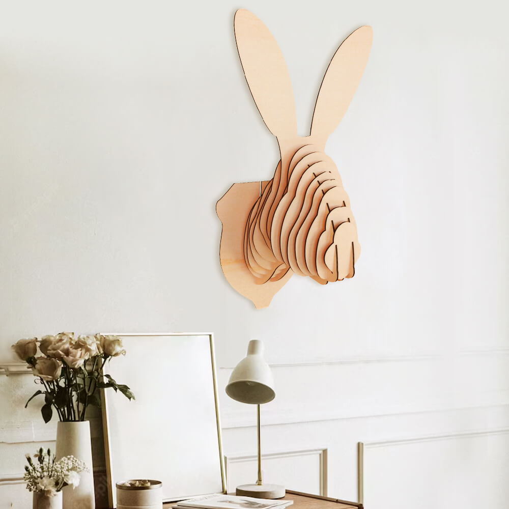 Rabbit Head Hanging Wall Decor