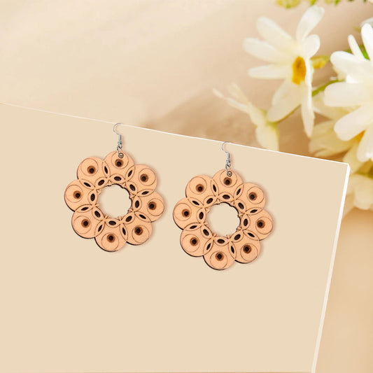 Geometric Wooden Earrings