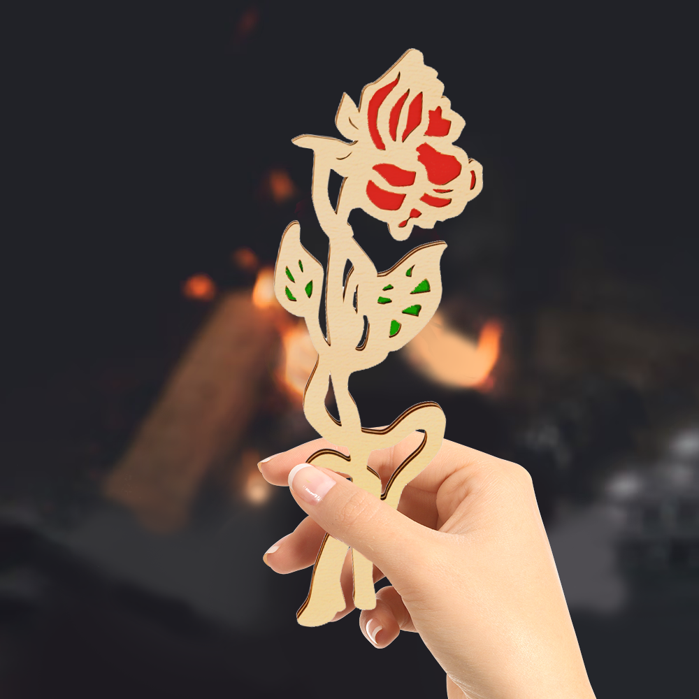 Rose Flower Wooden