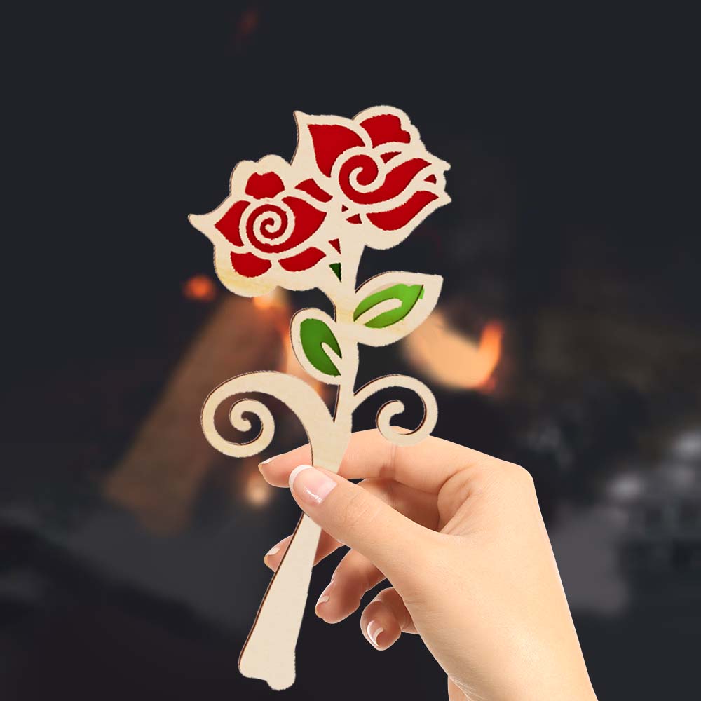 Rose Flower Wooden 02