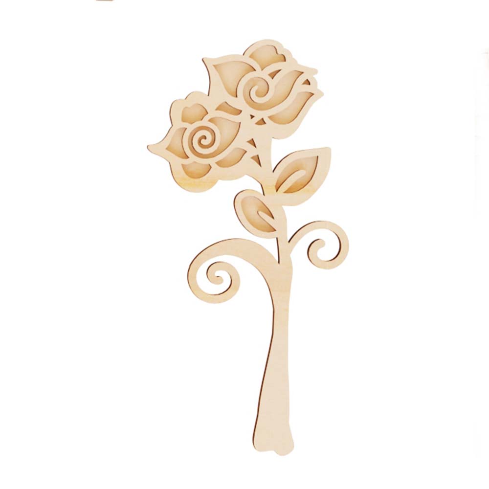 Rose Flower Wooden 02