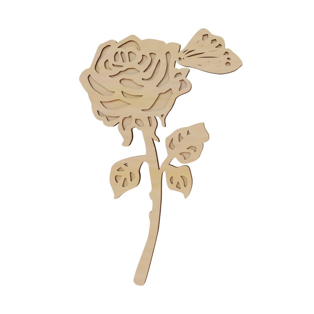 Rose Flower Wooden 01