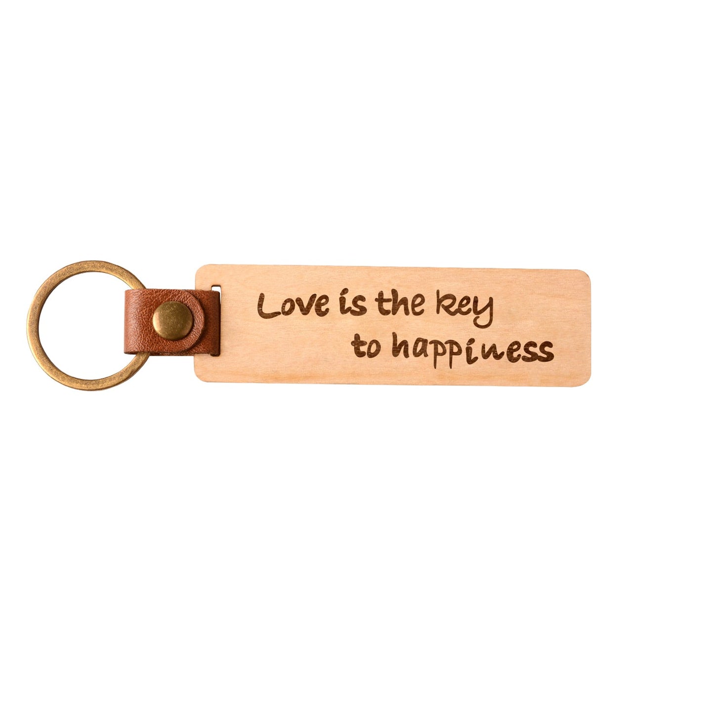 Love is the Key to Happiness Keychain