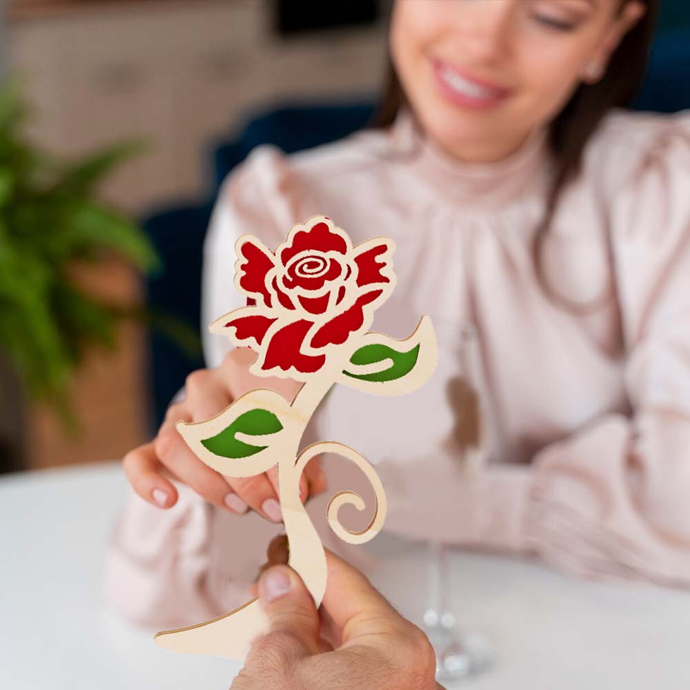 Rose Flower Wooden