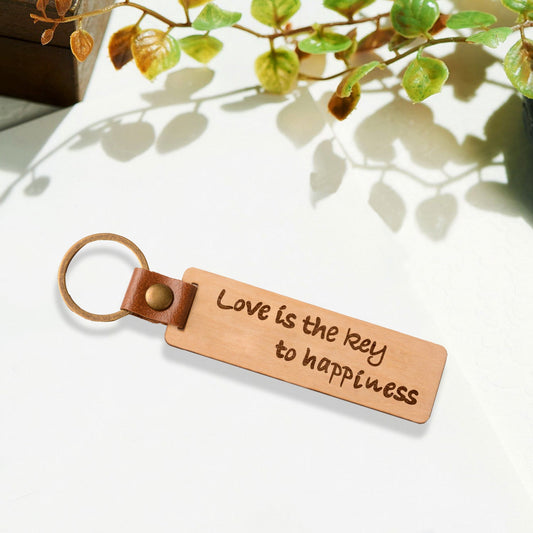 Love is the Key to Happiness Keychain
