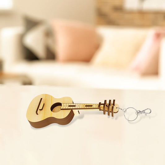 Miniature Guitar Keychain