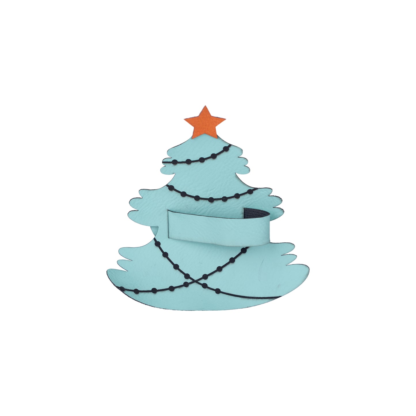 Christmas Themed Leather Napkin Ring Holder
