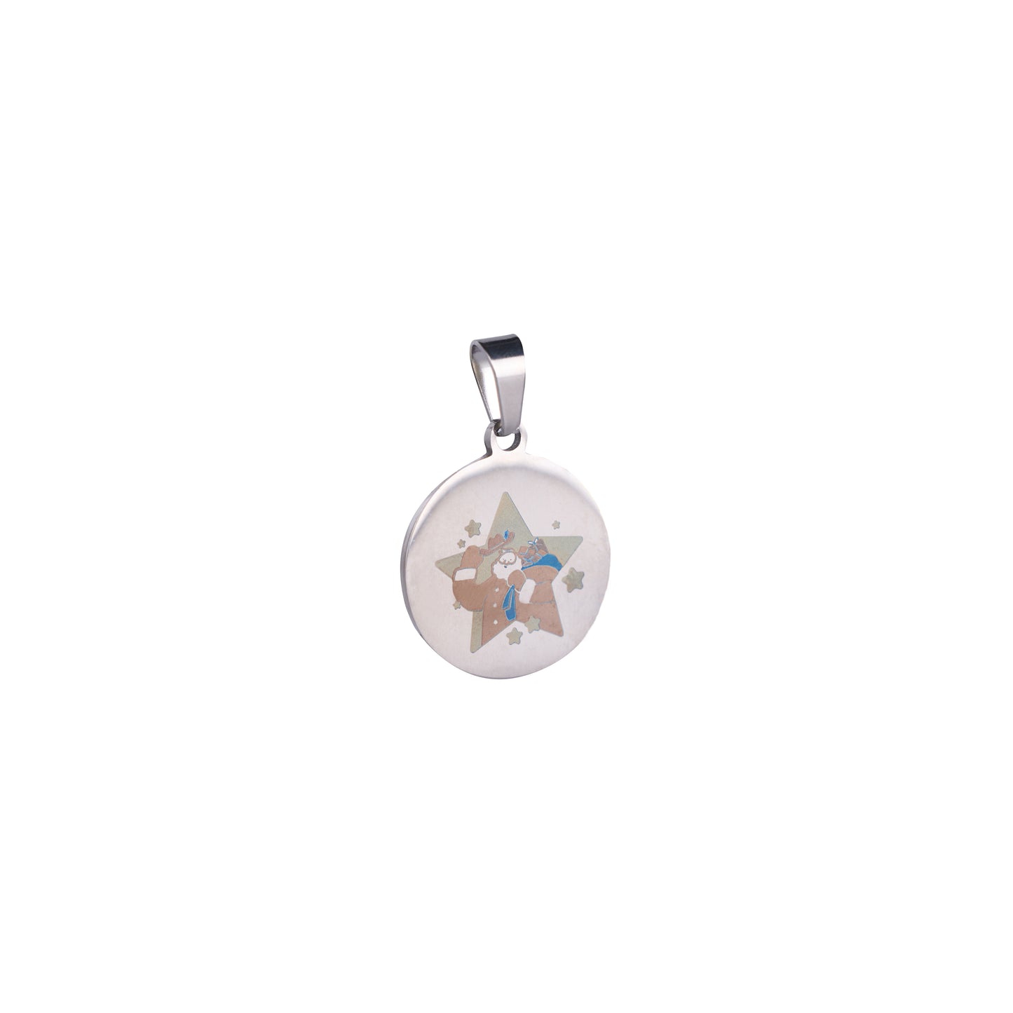 Santa Claus Star Metal Pendant Engraving