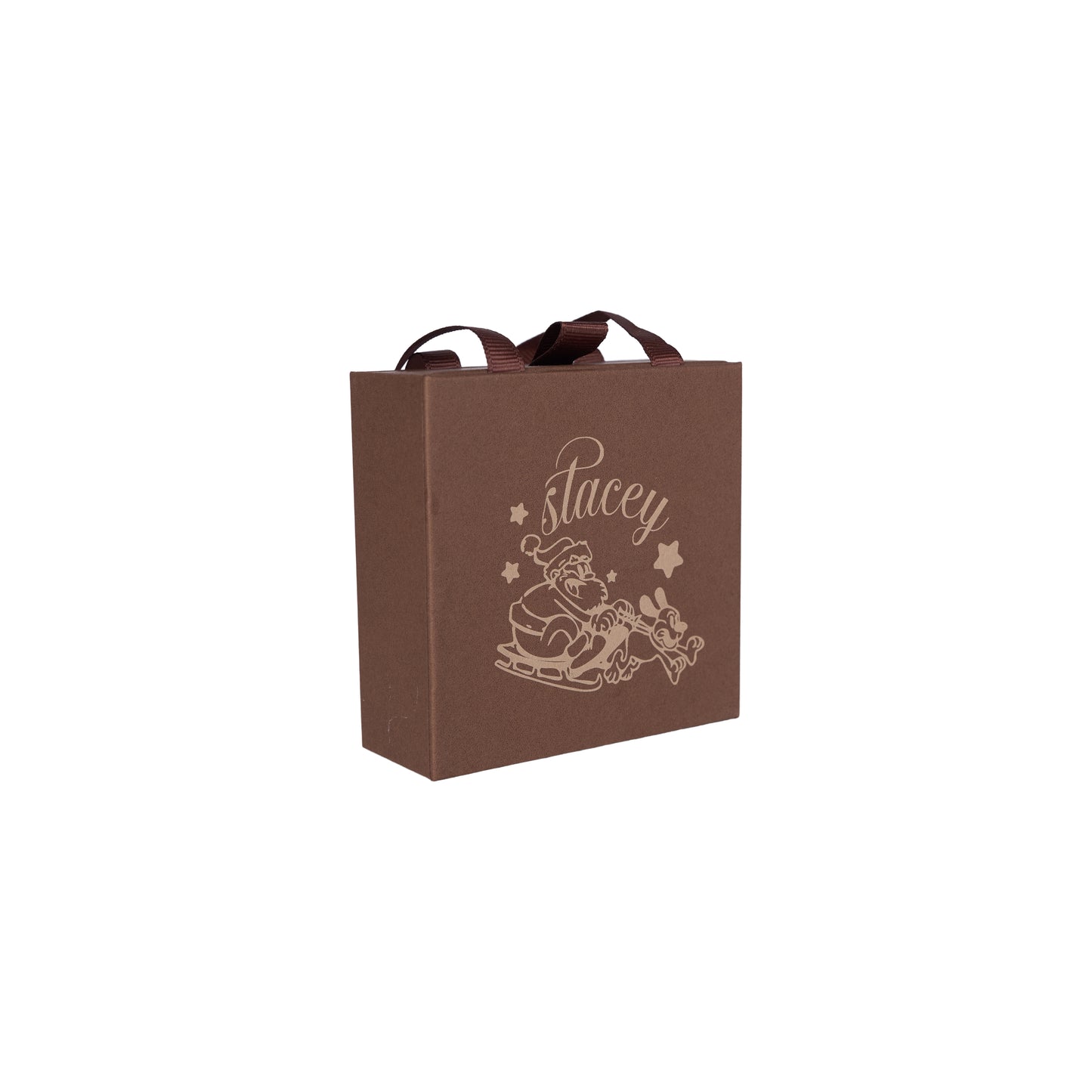 Christmas Santa Sleigh Paper Gift Box Engraving