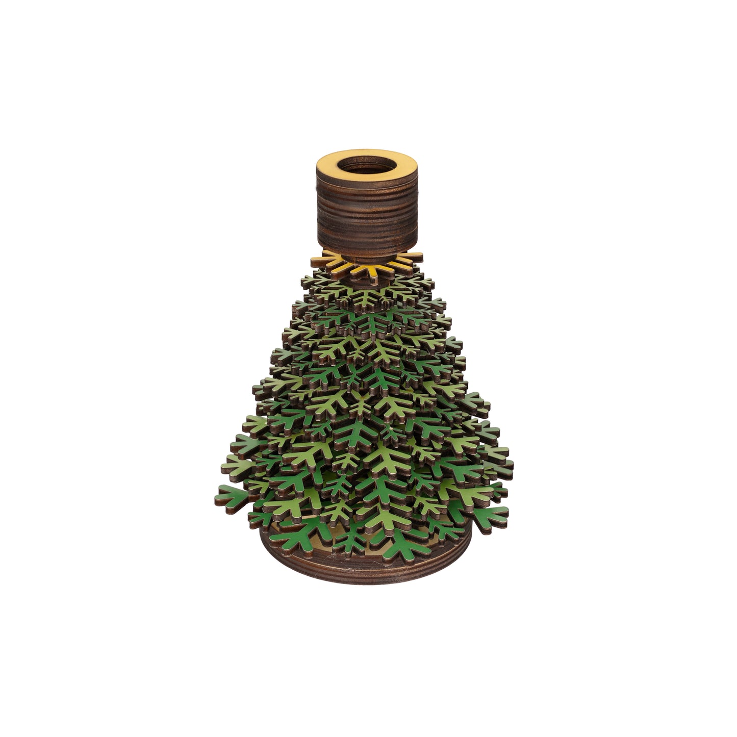 Wooden Christmas Tree Candle Holder