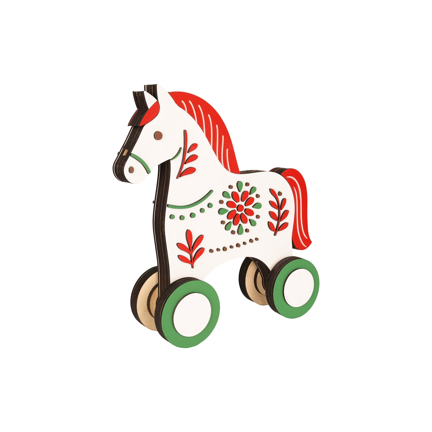 Christmas themed toy horse