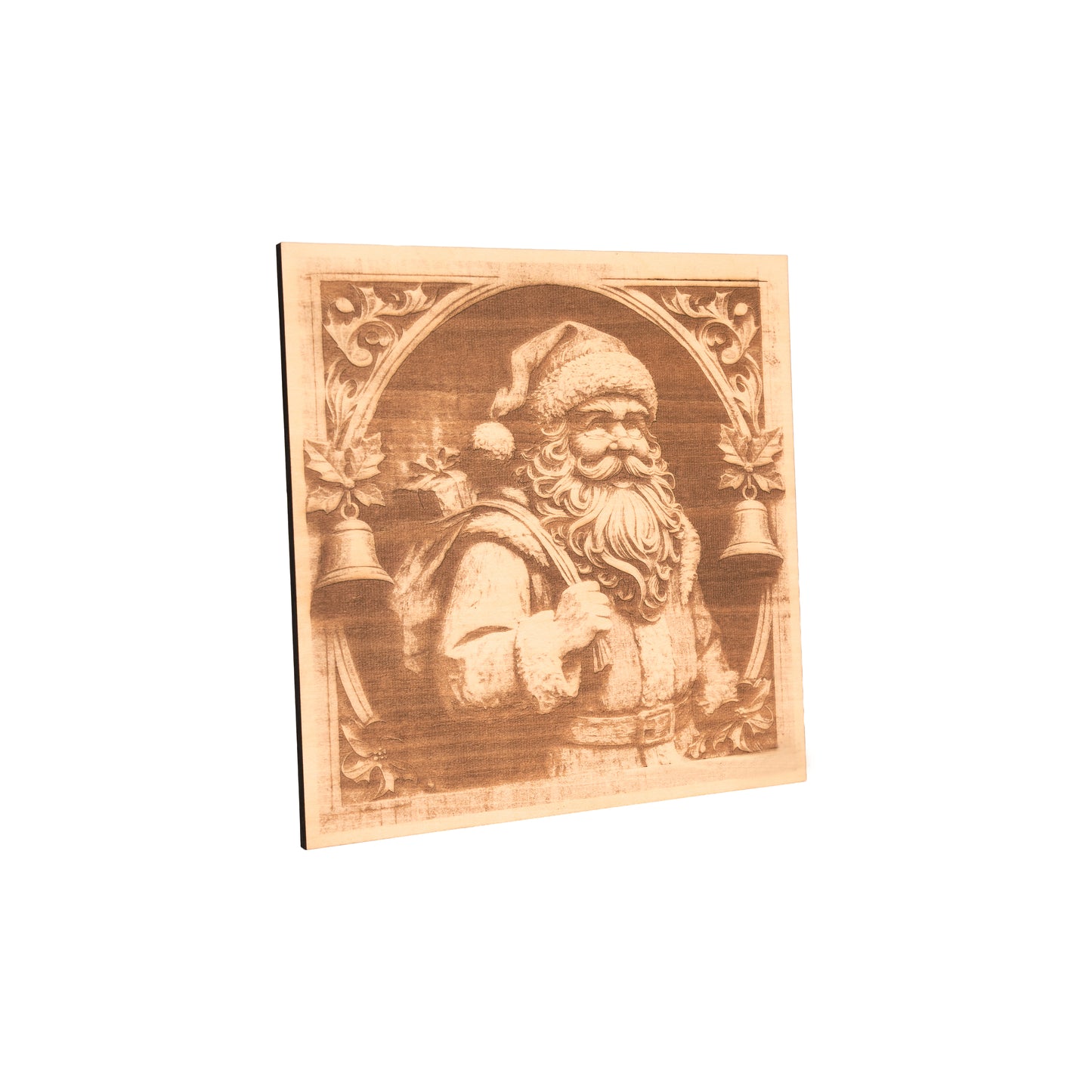 Christmas Wooden Santa Claus Decorative Art