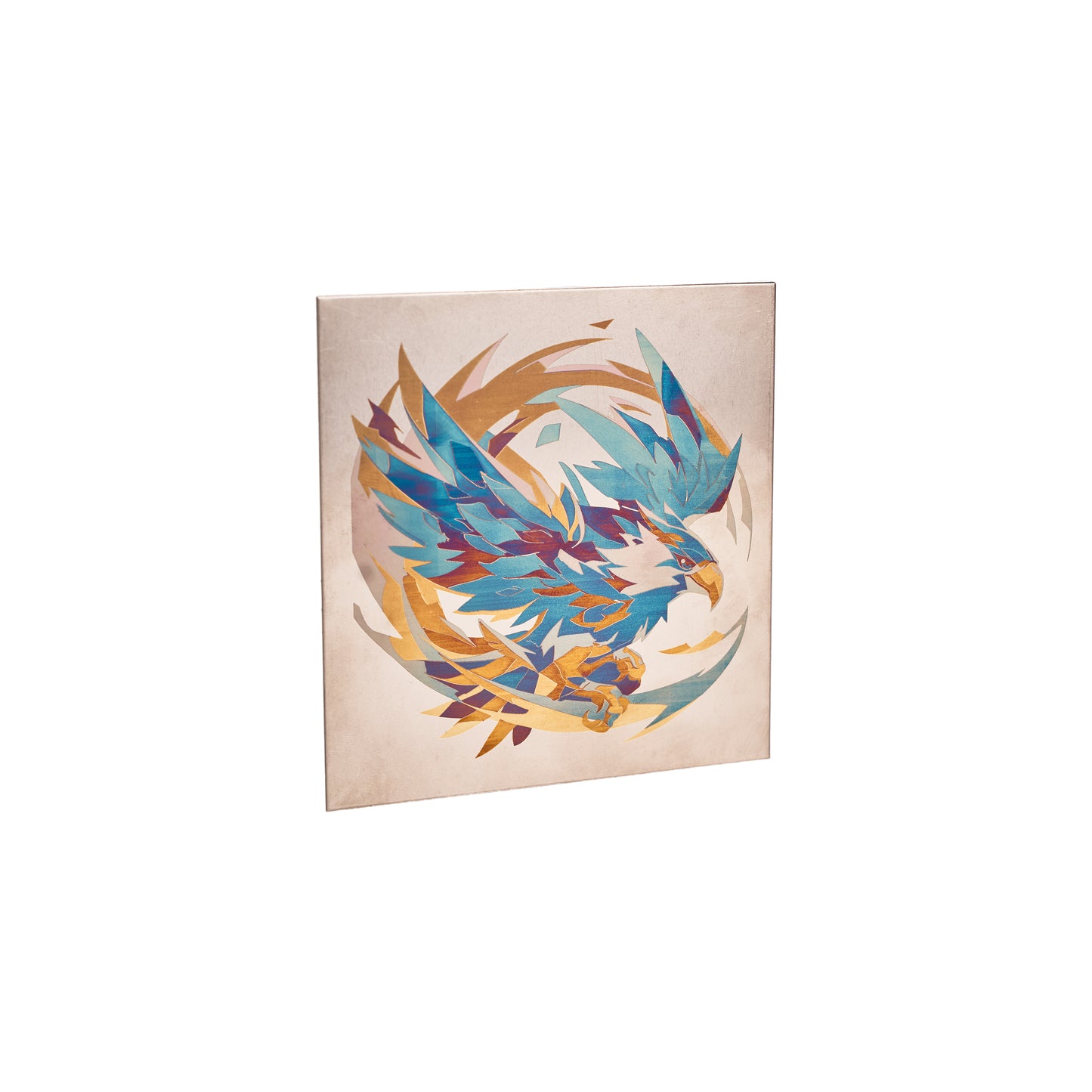 Eagle Metal Plate Color engraving