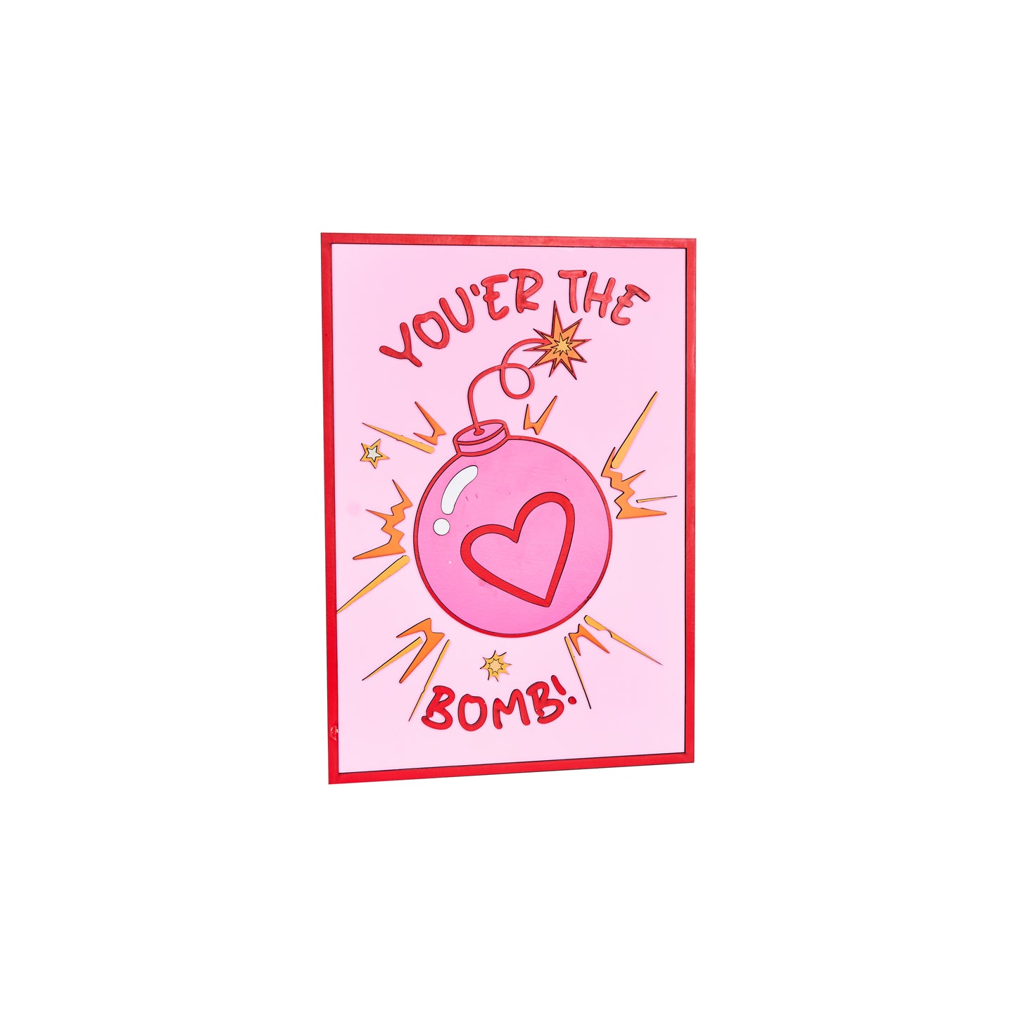 Valentine's Day Pink Heart Bomb Decorative Ornament