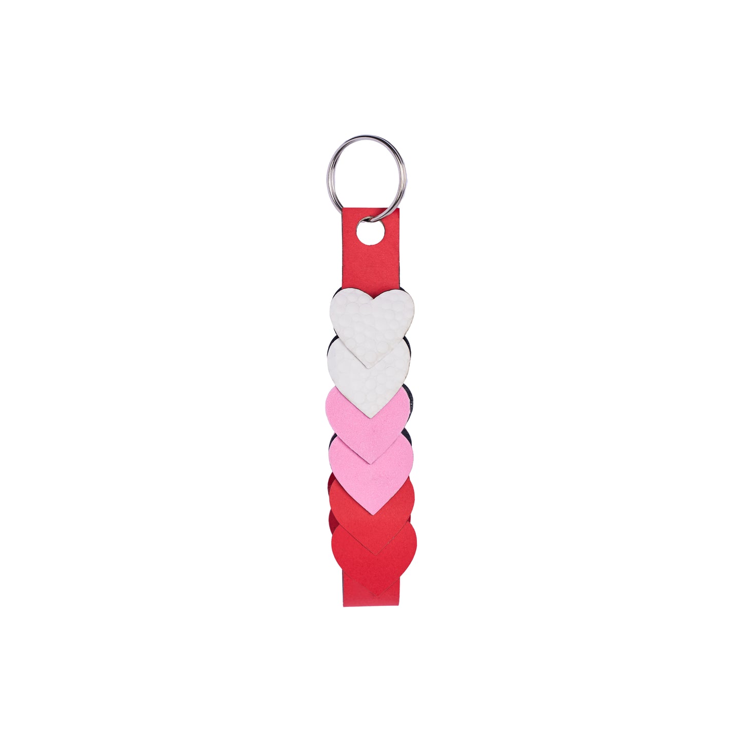 Leather Gradient Heart Keychain