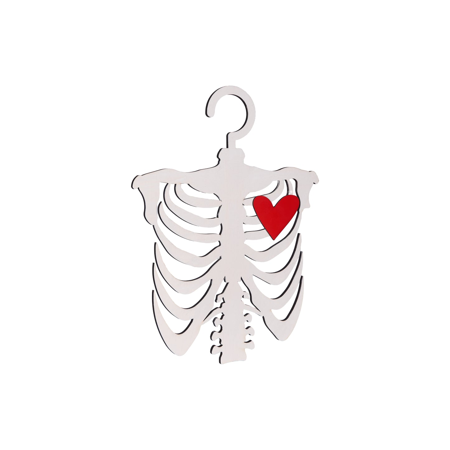 Skeleton-shaped clothes hanger