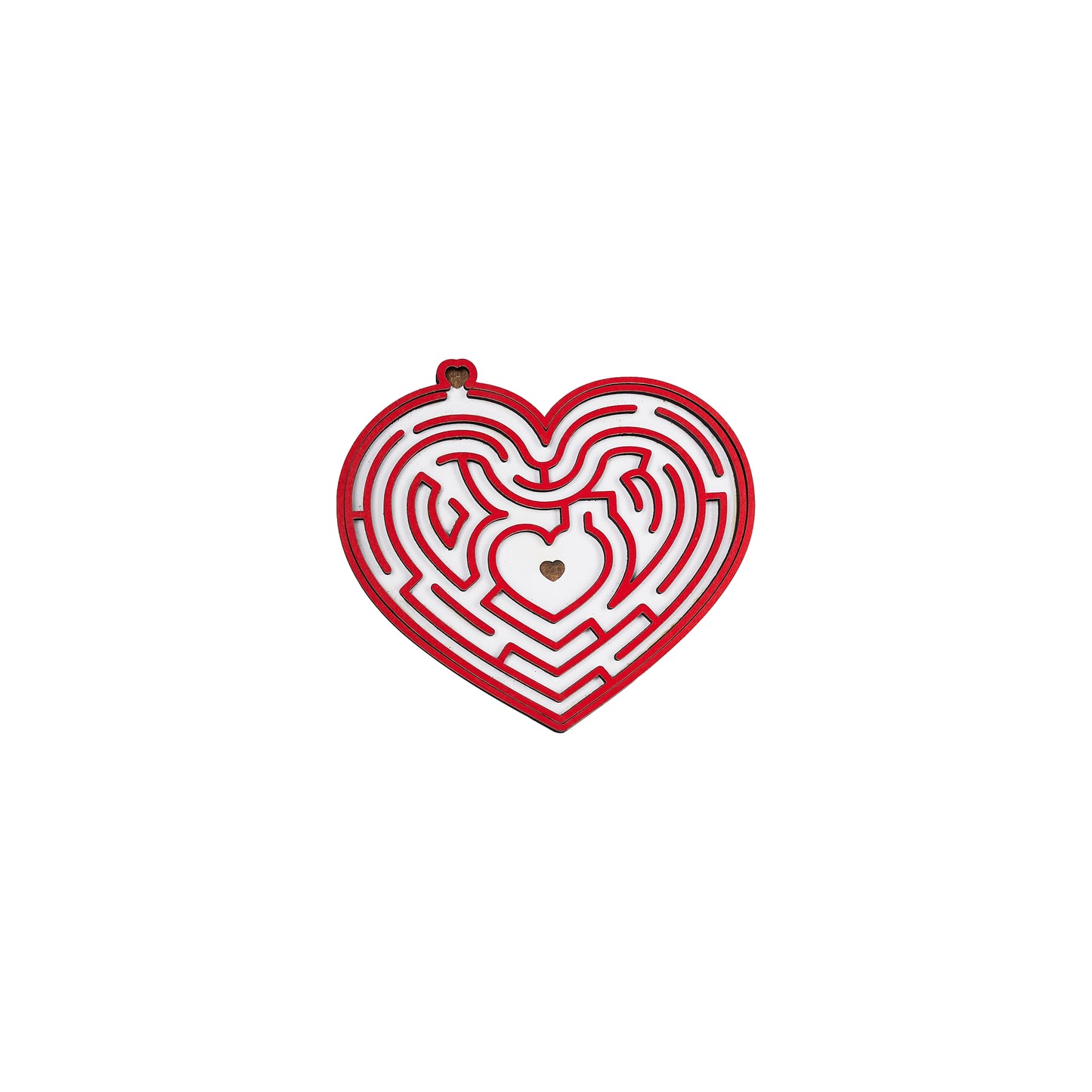 Wooden Heart-Shaped Maze Toy