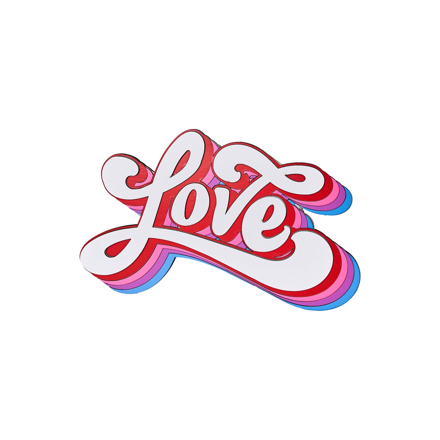 Valentine's Day Wooden Color Love Ornament