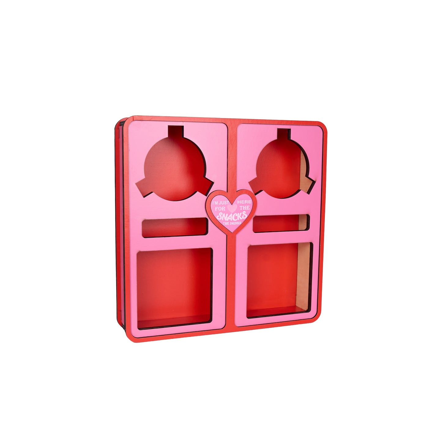 Valentine's Day Wine Snacks Wooden Tray