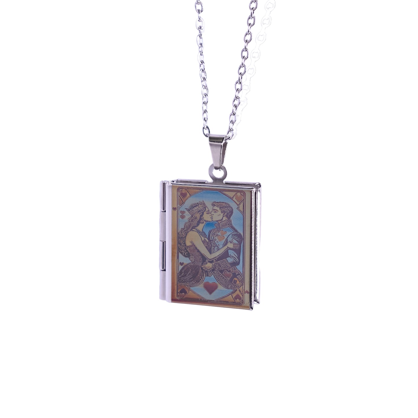 Valentine's Day Themed Necklace Pendant Colorful Engraving