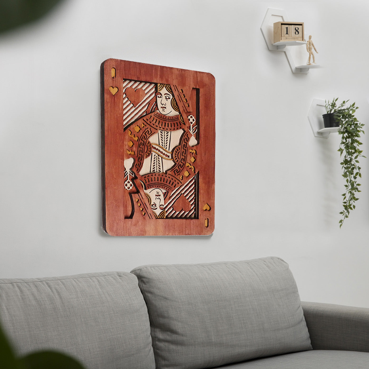 Multi-layer Playing Cards Wall Art - Queen