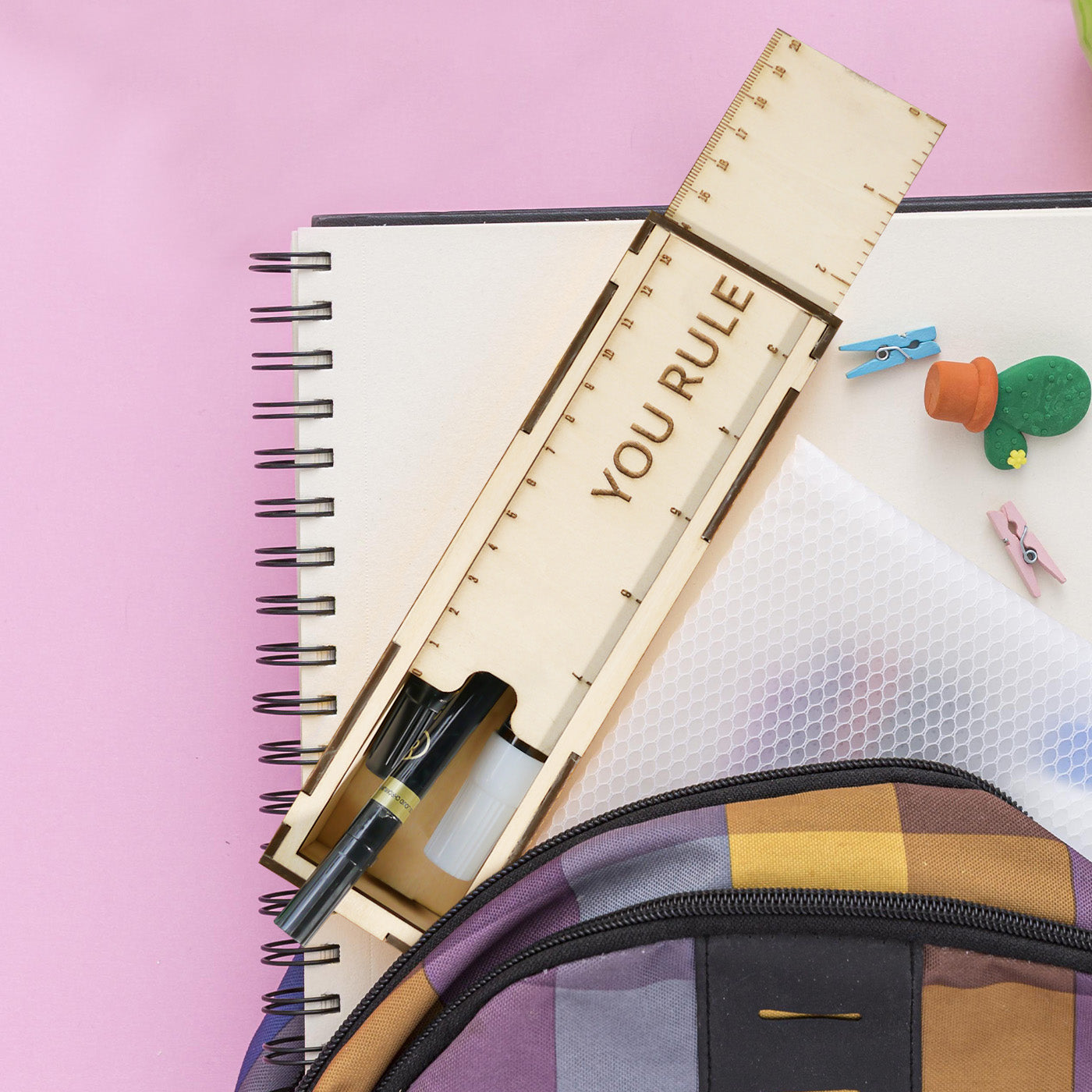 Wooden Pencil Organiser