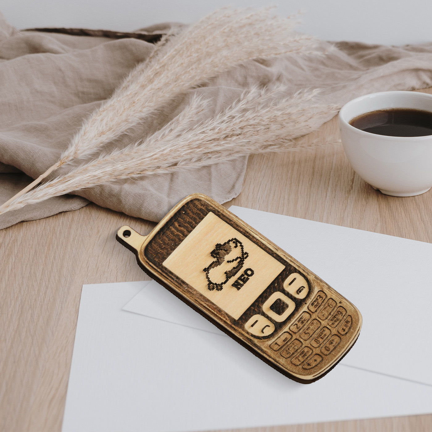 Wooden Nokia Retro Cell Phone Ornament