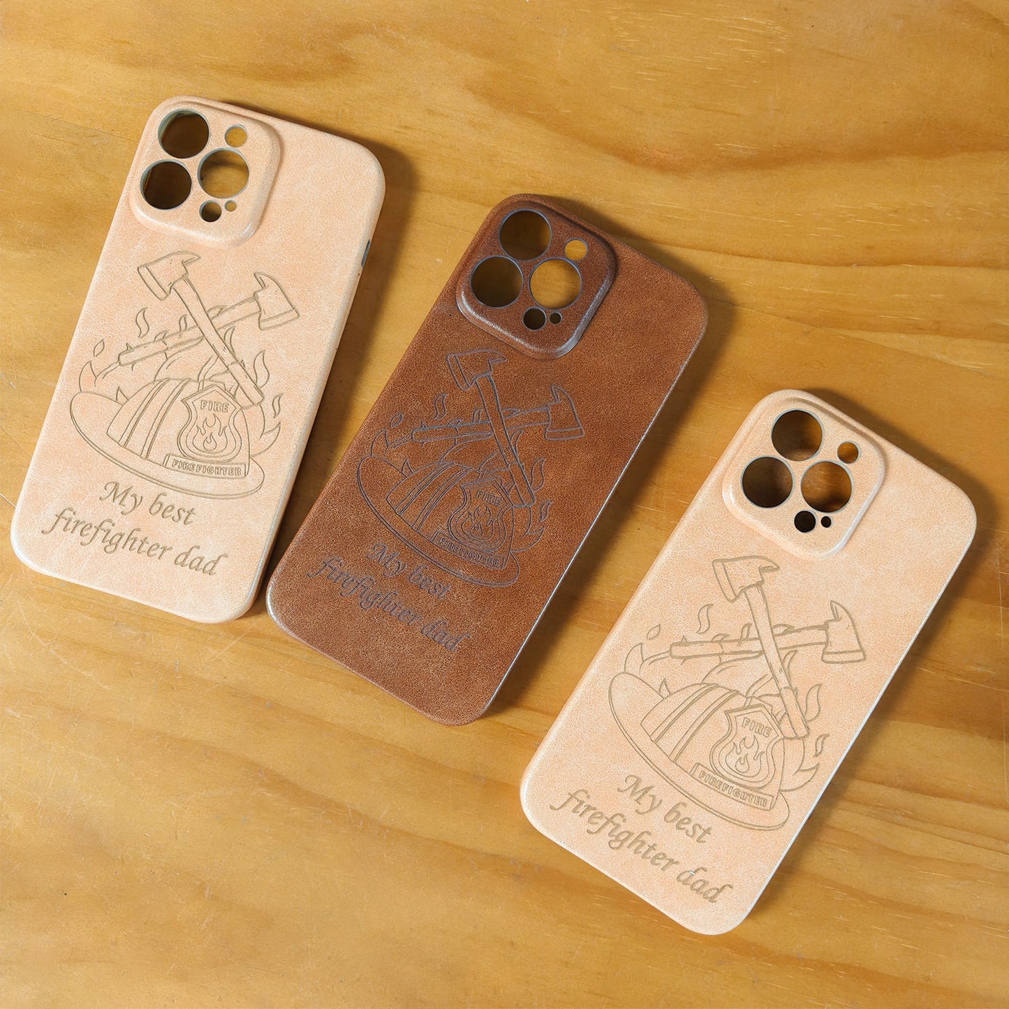 Father's Day Leather Engraved Phone Case
