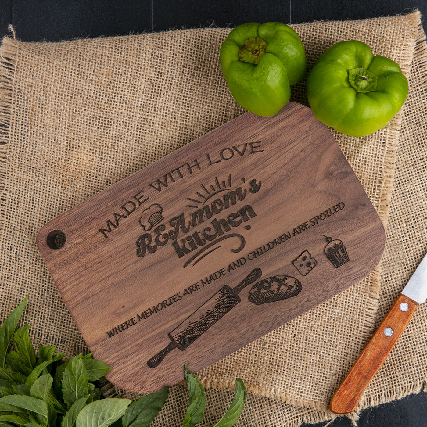 Mom's Kitchen Cutting Board