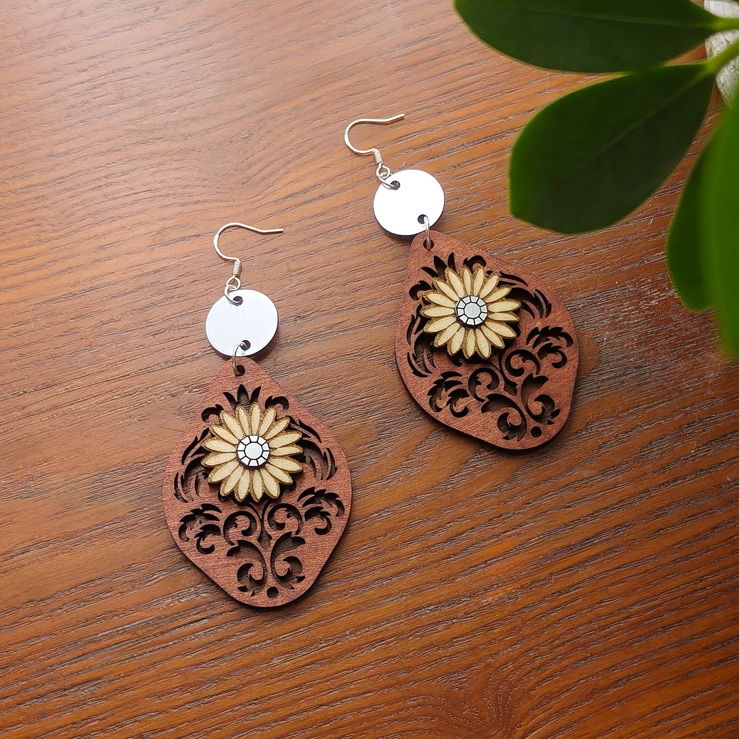 Spring Theme Garden Cosmos Flower Earrings