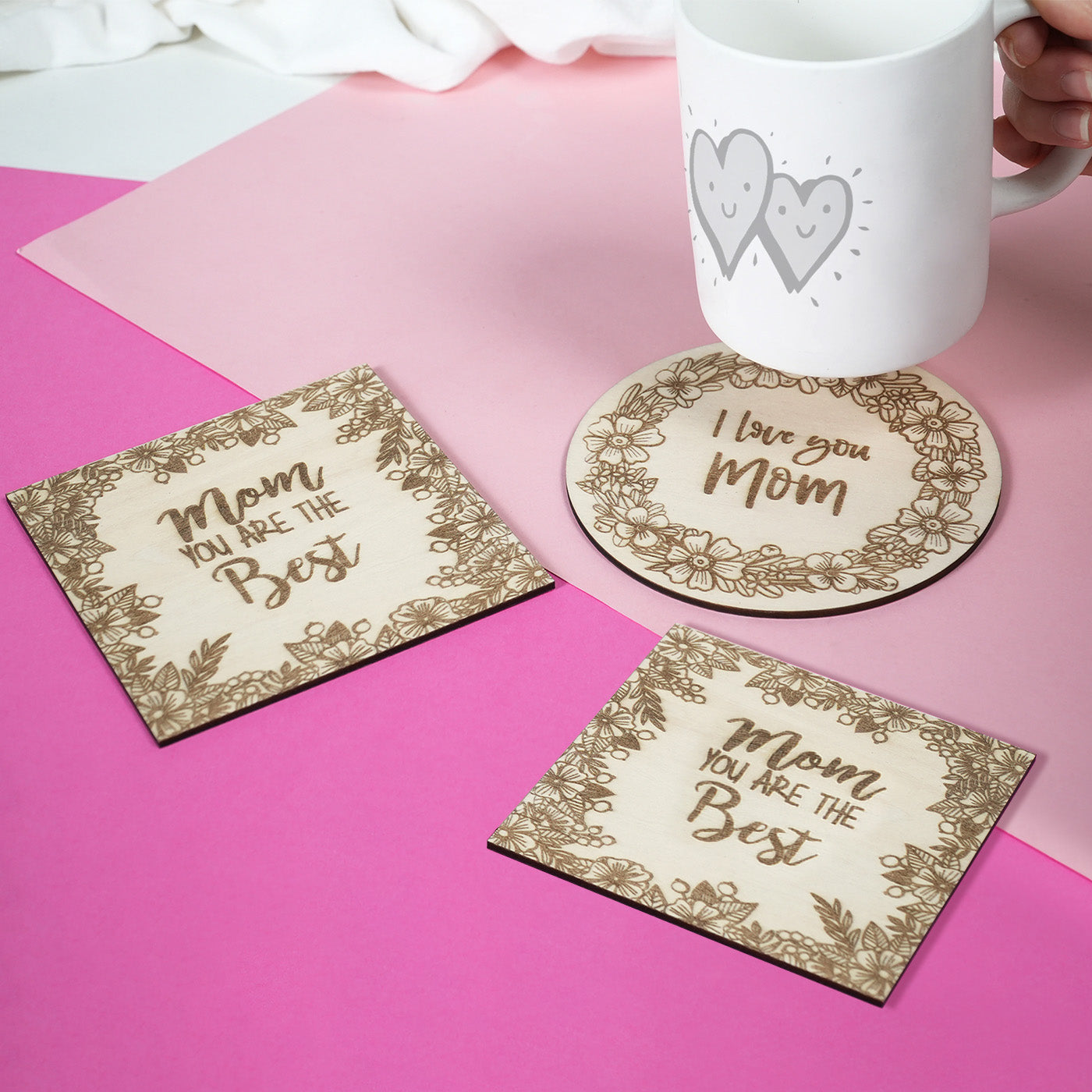 Mothers Day Floral Coaster