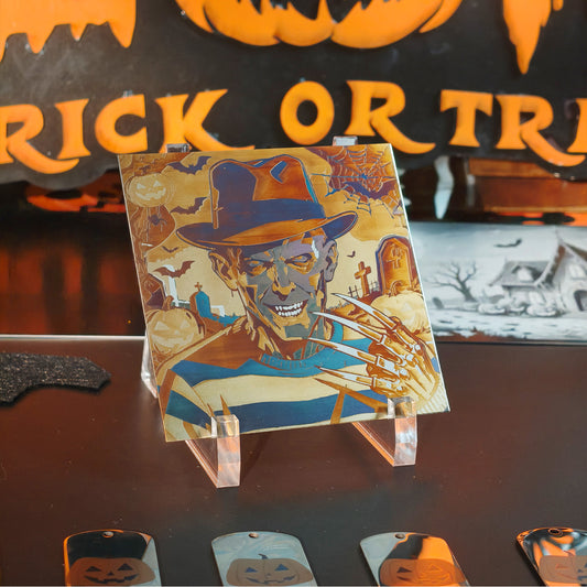 Halloween Freddy Horror Titanium Color Engraving