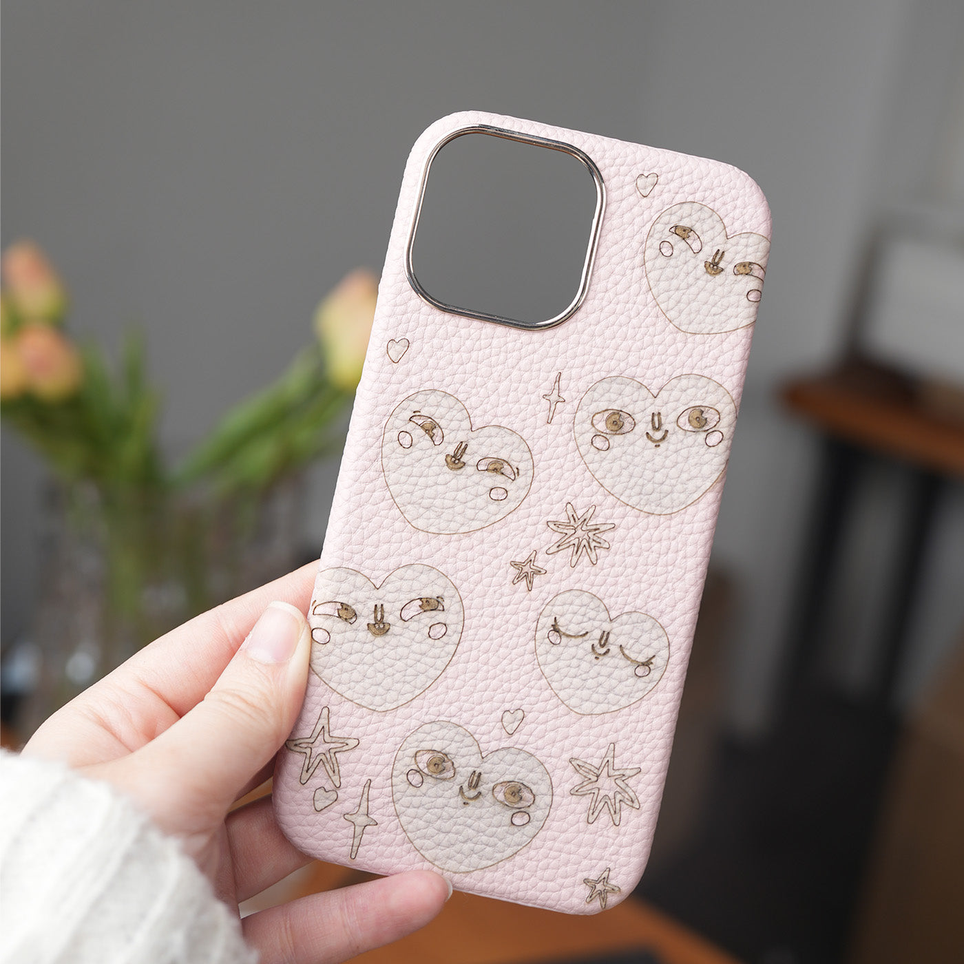 Valentine's Day Cute Love Pattern Phone Case Engraving