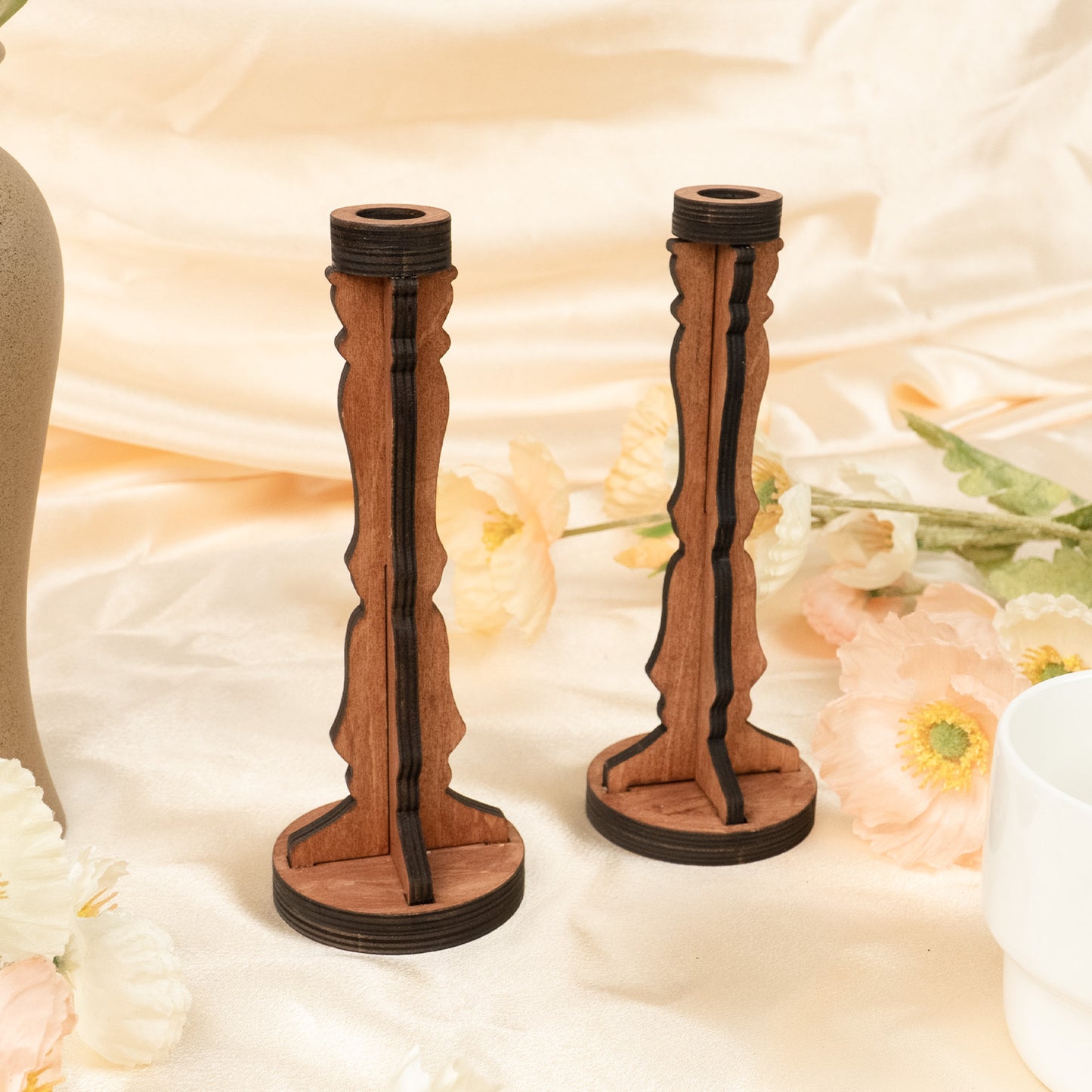 Wooden Candle Holder
