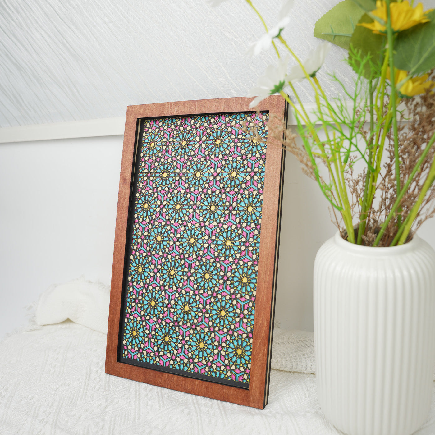 Wooden Multi-layer Colorful Cutout Decorative Wall Art