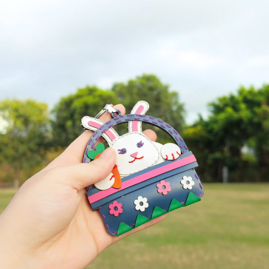 Easter Leather Bunny Doll Charm