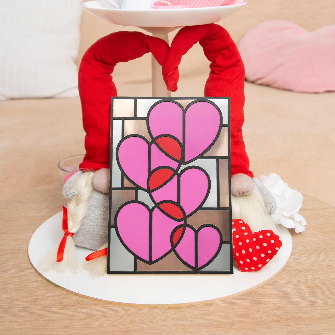 Valentine's Day Love Multi-Material Collage Ornament
