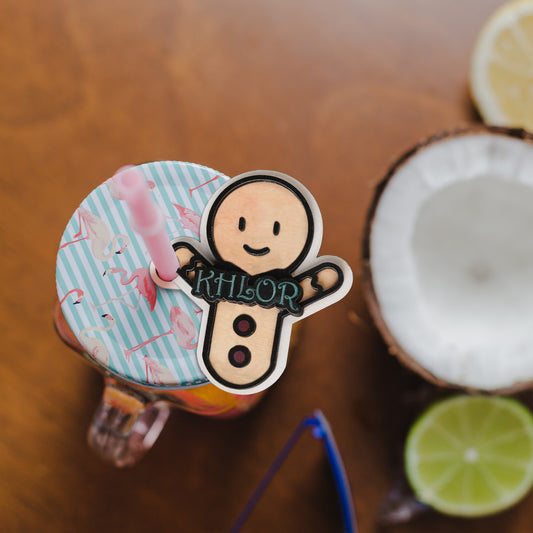Gingerbread Man Cup Cover Name Tag