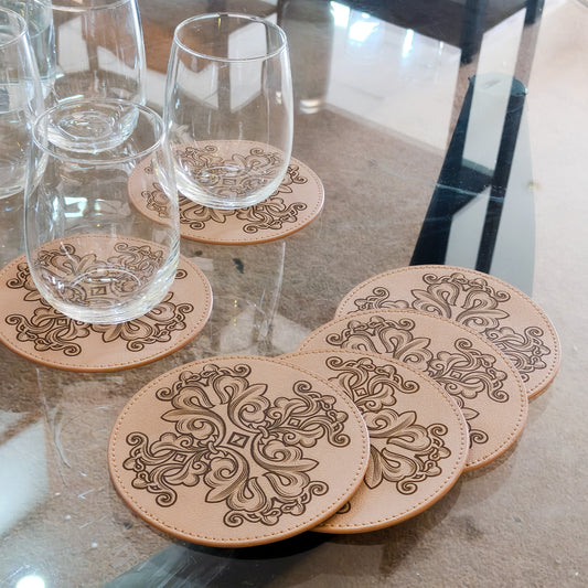 Intricate Pattern Coaster Engraving