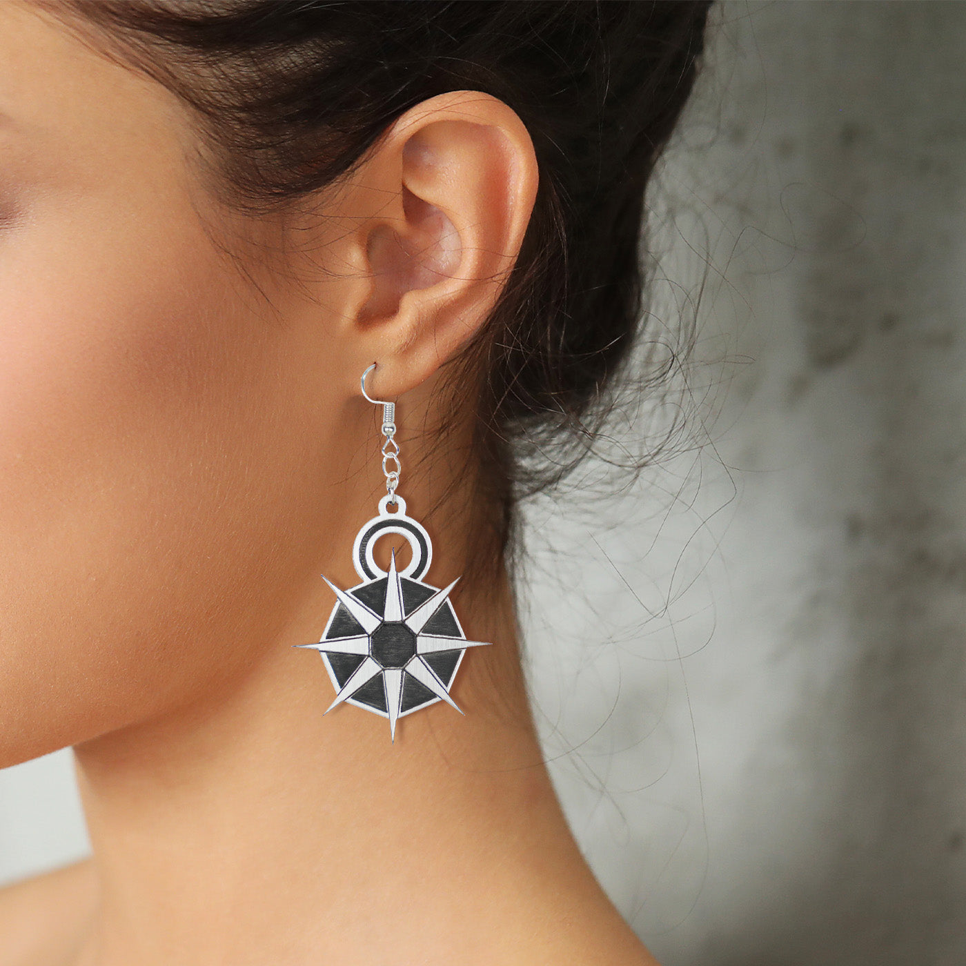 Octagonal Star Earrings