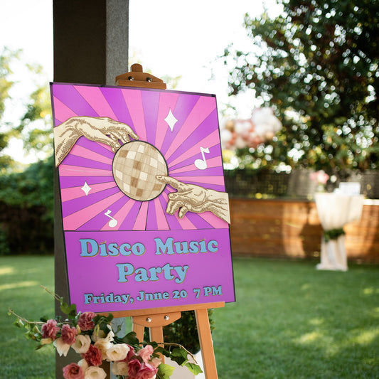 Disco Music Party Card