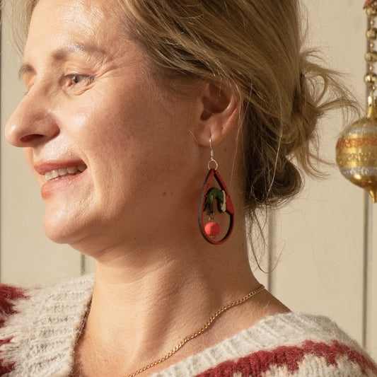 Grinch Christmas Earrings